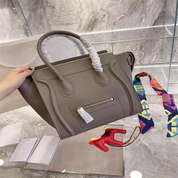

2022 luggage nano classic cowhide handbag shoulder bag fashionable high-quality luxury leather bag female big designer shopping bag