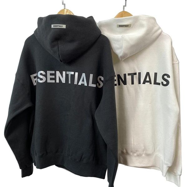 

men's hoodies & sweatshirts 2021 hoodie reflective sweatshirt couple shopping hooded jacket fleece pure cotton printed fashion, Black