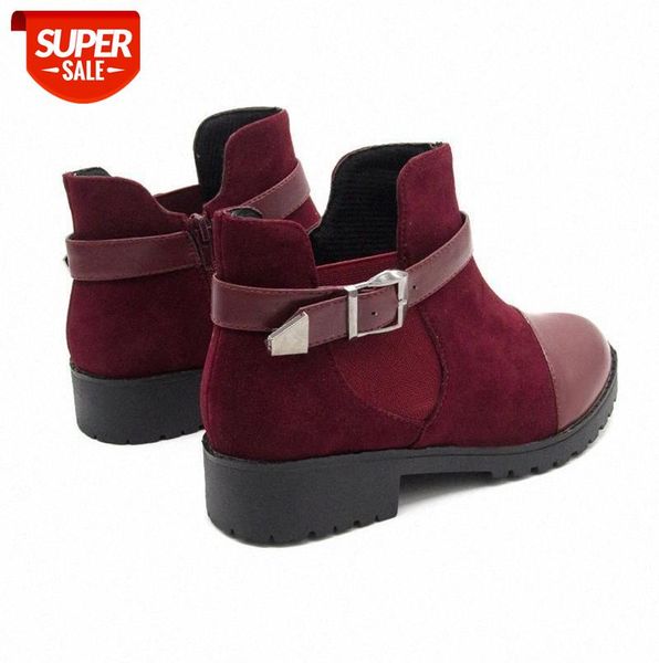 

european and beautiful boots new round toe thick heel ankle #hy4t
