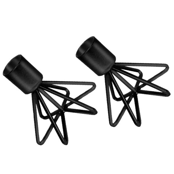 

candle holders 2pcs modern candlesticks geometric iron stands home decor
