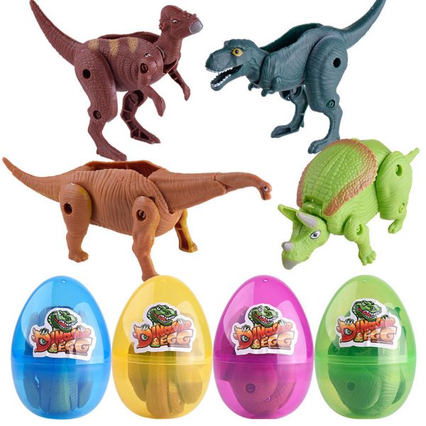 

2018 Toys for children 1pc Easter Surprise Eggs Dinosaur Toy Model Deformed Dinosaurs Egg For Children Collection dropshipping