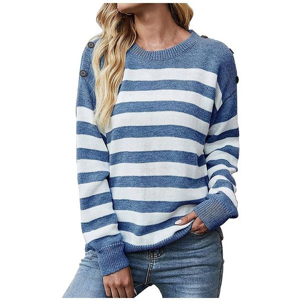 

women's sweaters striped knit jumper sweater, White;black