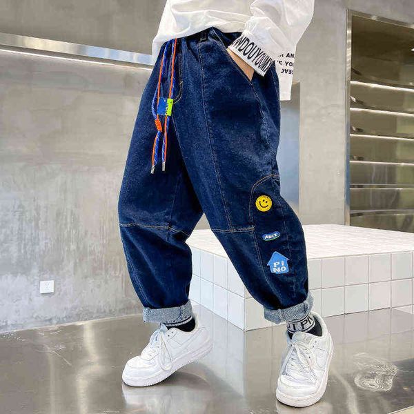 

boys loose jeans 8 10 years fall winter kids long denim pants g1220, Blue