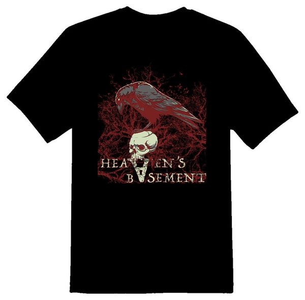 

heavens basement bird black or white tee, White;black