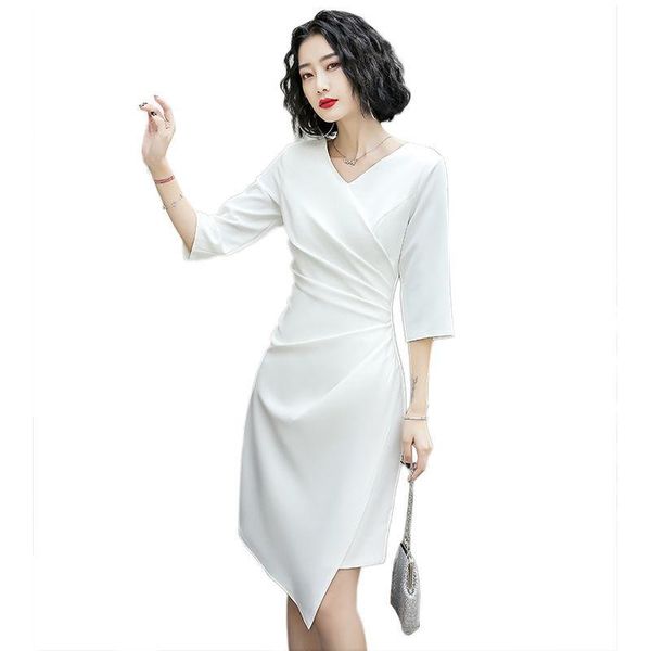 

casual dresses fashion women slim dress 2021 spring korean style party bodycon, Black;gray
