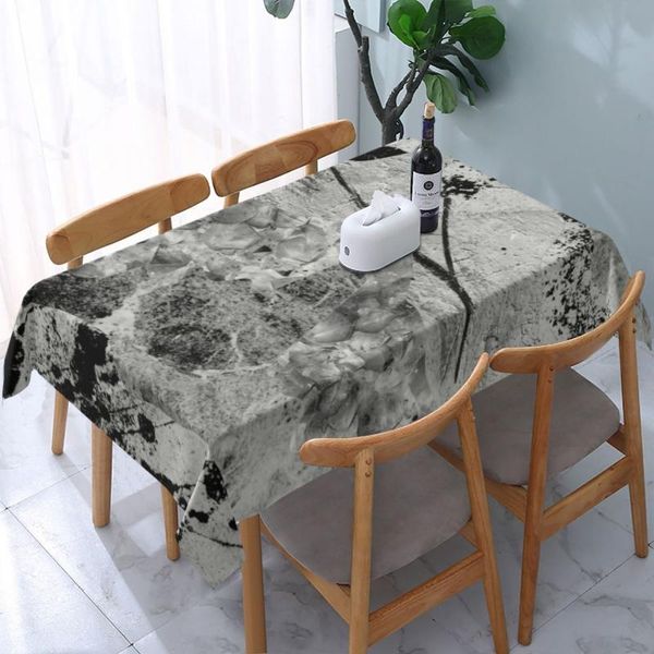 

table cloth black white abstract rectangular household dining room mat home wedding party decorate oil-proof