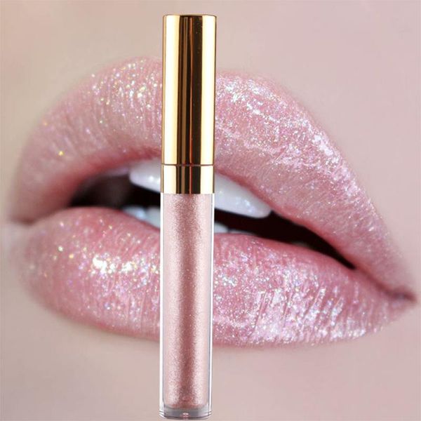 

lip gloss 12 colors no label oily shimmer glitter glaze moisturizer shiny pearl private wholesale gold head round tube