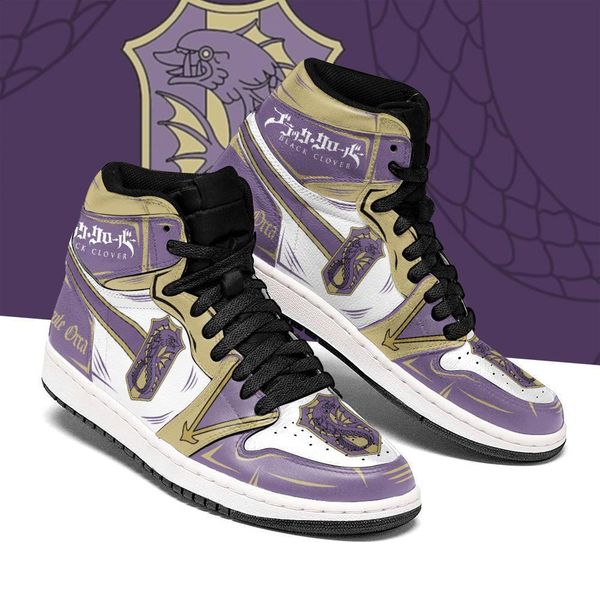 

purple orca magic knight sneakers black clover anime