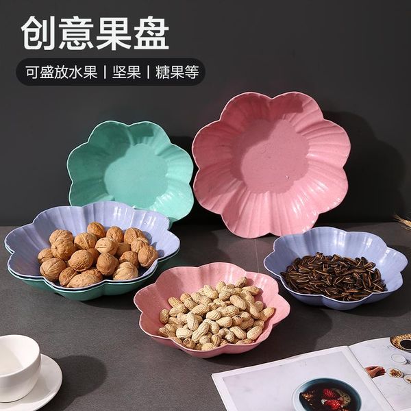 

dishes & plates household fruit tray, living room coffee table, plastic candy dried snack melon seed tray