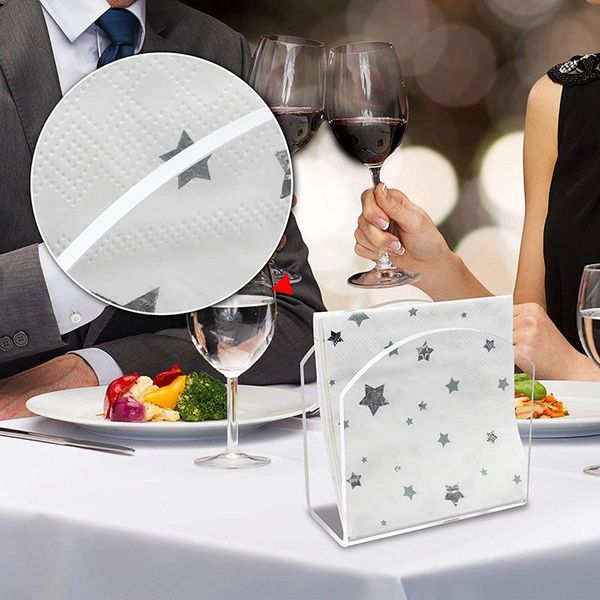 

napkin rings vertical holder clear plastic tissue dispenser storage case for home restaurant dining table 12*12*5cm sale