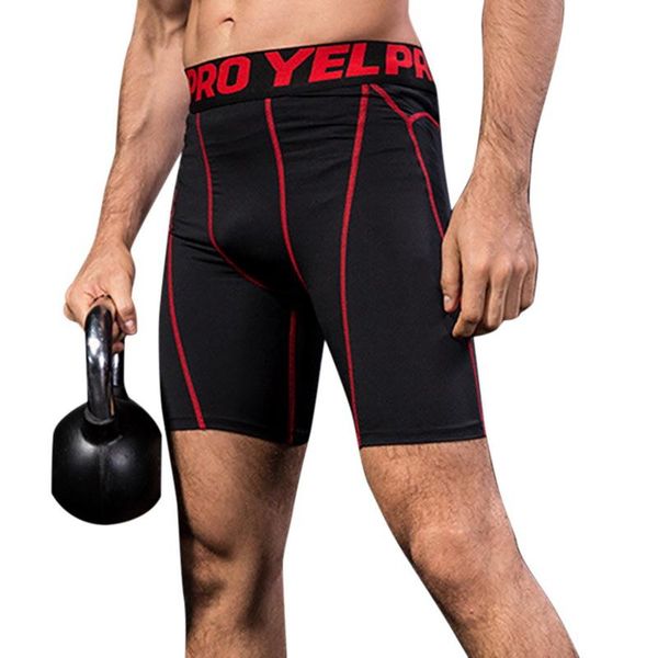 

men's shorts men running quick drying training leggings gym fitness mens compression sport tights slim bodybuilding, White;black