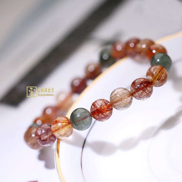 

color men's and women's natural fashion color hair crystal bracelet, Black