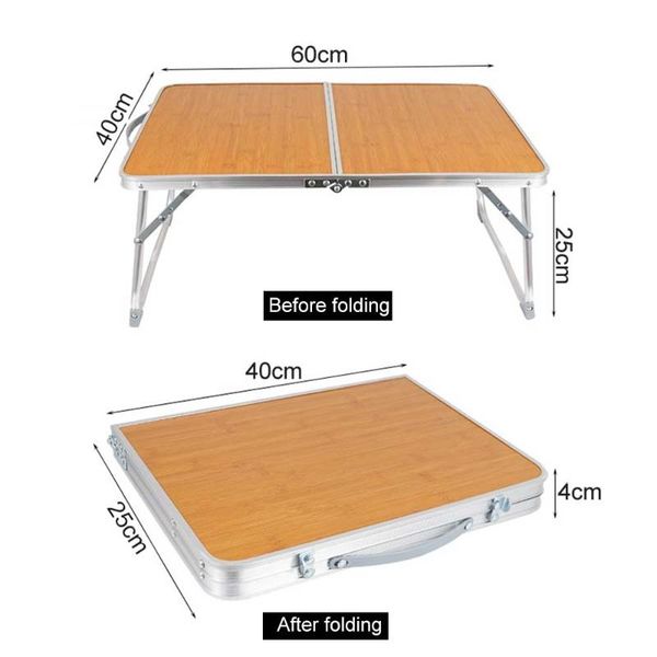 

camp furniture folding table camping bamboo board portable equipment computer desk for breakfast hiking outdoor tools