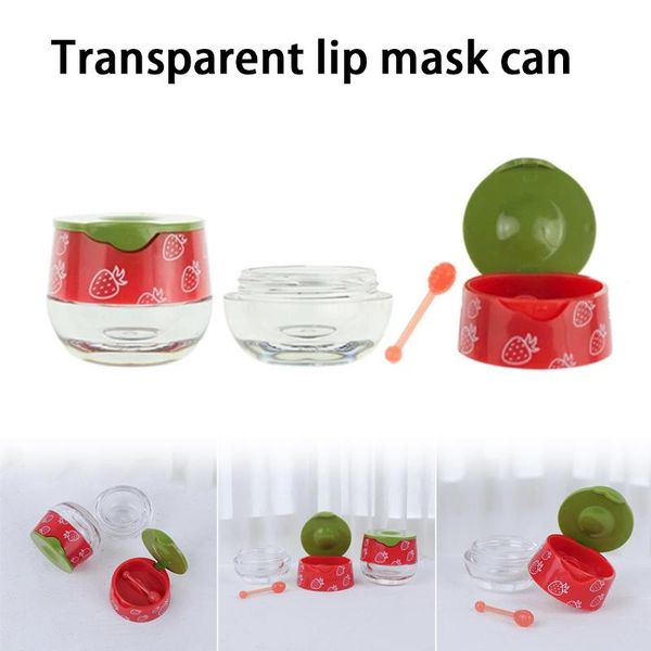 

storage bottles & jars cute lip container empty clear sample jar with applying stick tiny reusable plastic mask lipstick bottle 6ml mak