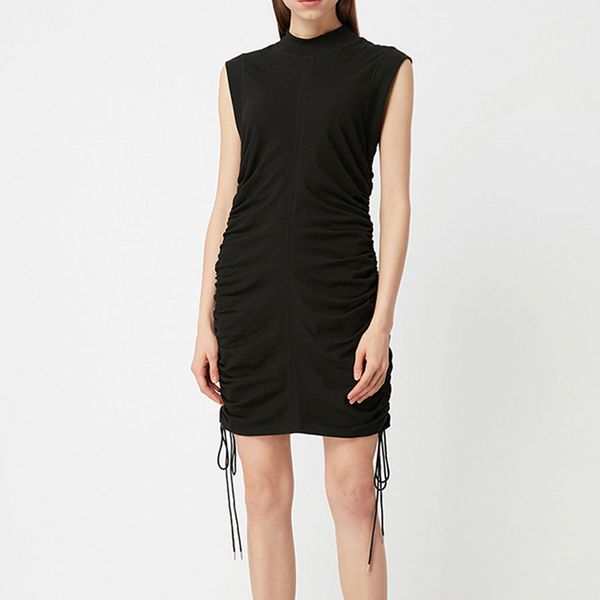 

runway women vintage black green sleeveless mini slim style female, Black;gray