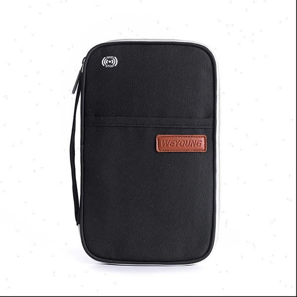 

small style rfid branded anti theft travel passport bag ticket credit id card holder women wallet, Red;black