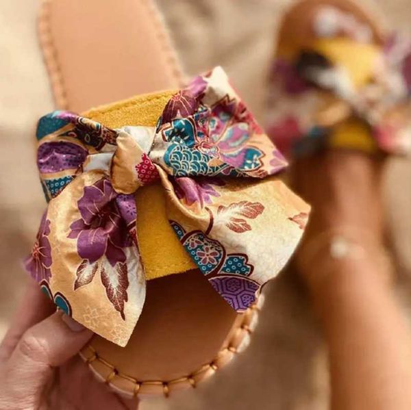 

slippers women's beach floral print summer, Black