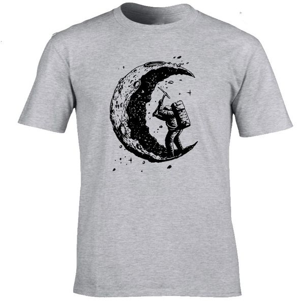 

100% cotton digging the moon print casual mens o-neck t shirts fashion men's t-shirt short sleeve men tshirt, White;black