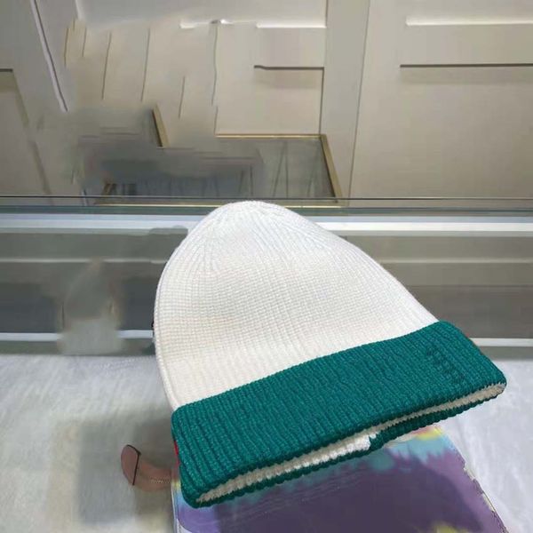 

designer winter beanie knitted cotton warm hat classical sports ladies casual outdoor stripe cap beanies, Blue;gray