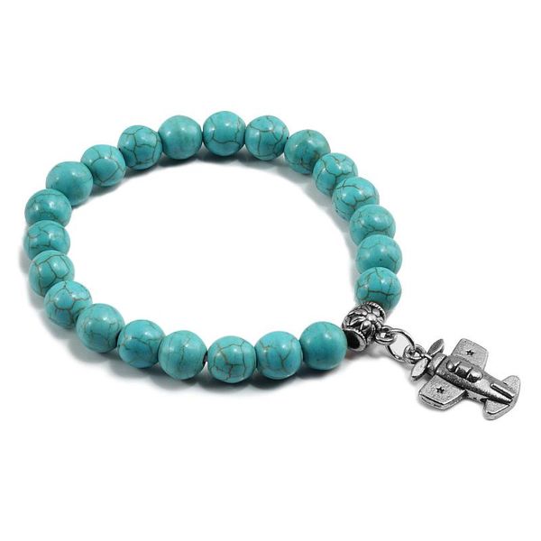 

beaded, strands fashion beads bracelets bangles gifts for men bracelet natural stone women charm jewelry female boho key cross moon accessor, Black