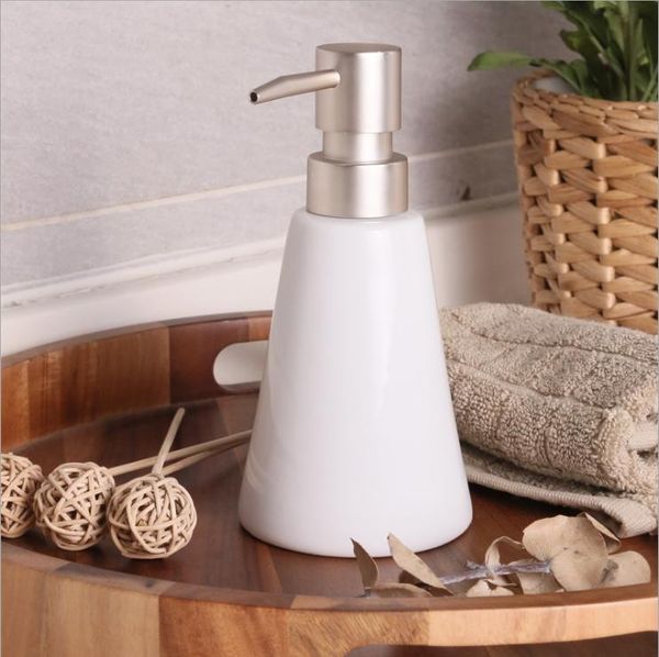 

conical ceramic pressure soap bottle in europe and america liquid dispenser