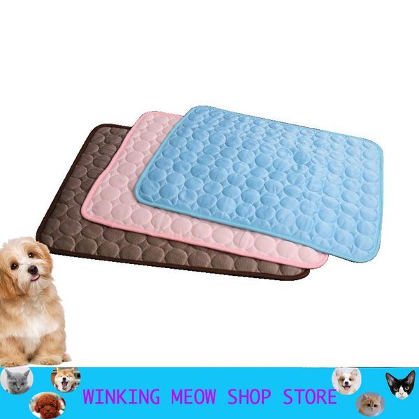 

multi-function dog mat cooling summer pad for cat blanket sofa breathable pet bed washable large medium small beds & furniture