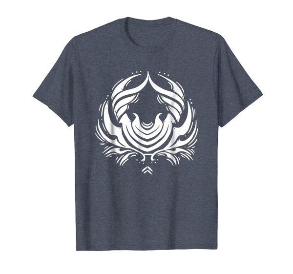

tribal cancer zodiac symbol t-shirt, White;black