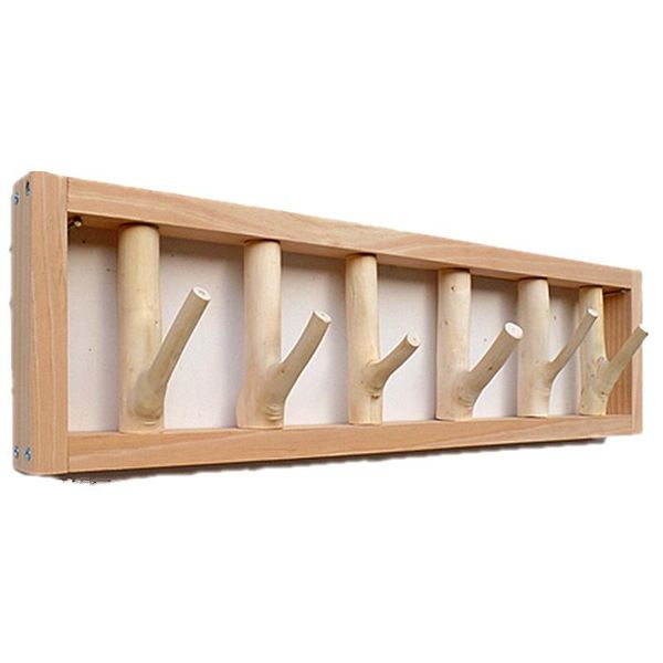 

hooks & rails strong load-bearing creative hanger beautiful practical coat hat hook entrance wall hanging wood rack firm steady
