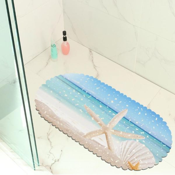 

bath mats beach scenic shell starfish pattern pvc non-slip mat bathtub shower