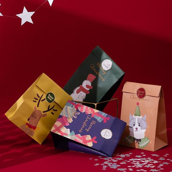 

gift wrap christmas apple bag cartoon candy box eve fruit decoration packaging children's small sweet sack 6pattern mix