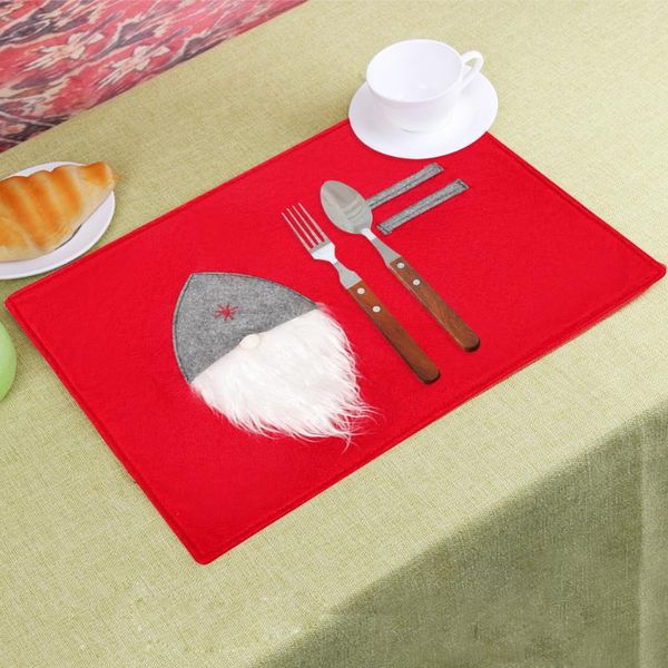 

mats & pads christmas rudolph placemats fashion cloth reusable protective dining table cushion simple design tableware kitchen tools