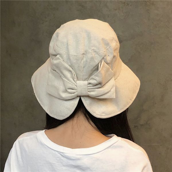 

fisherman's female summer versatile sunshade sun hat bow big edge sunscreen foldable
