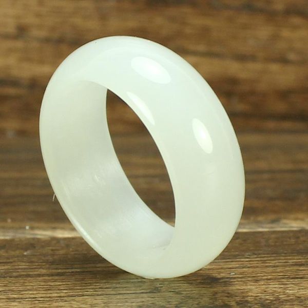 

cluster rings natural hetian white green ade ring hand-carved exquisite jade men jewelry gift add certificate jadeite, Golden;silver