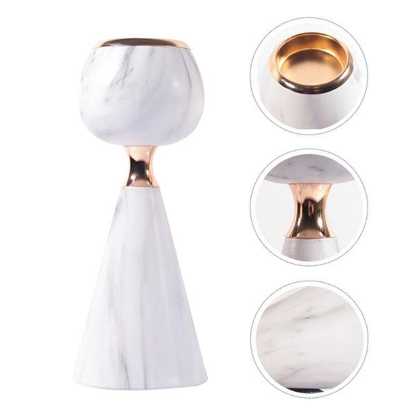 

candle holders 1pc metal marble candlestick ornament iron art holder pedestal