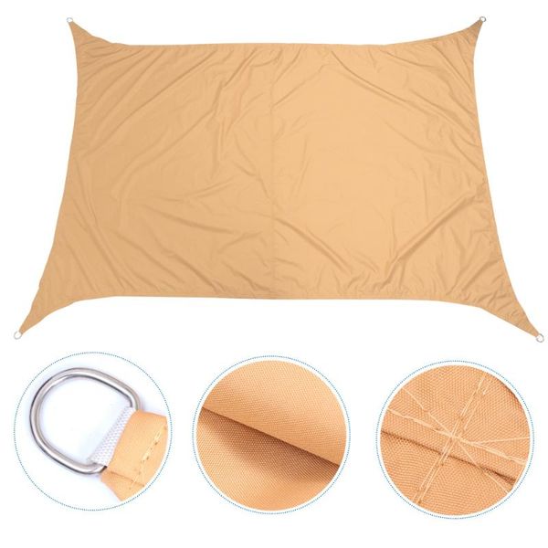 

1pc rectangle sunshade waterproof uv block awning shade sail for outdoor