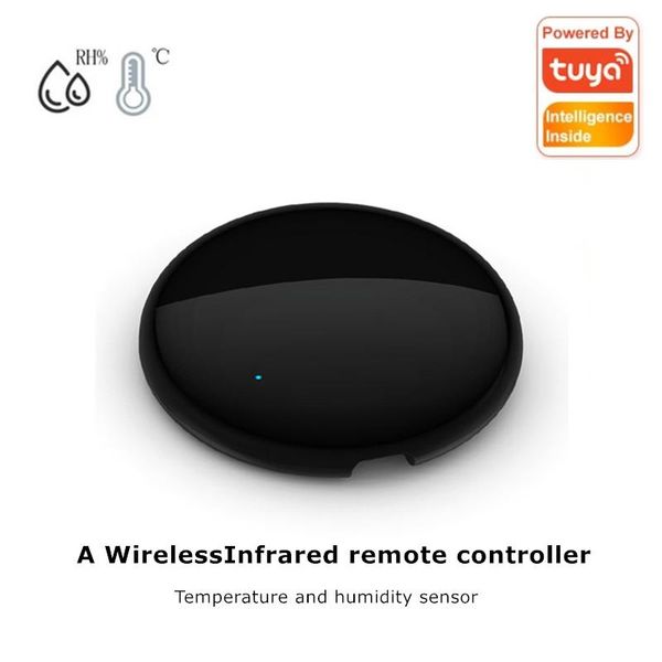 

smart home control tuya wifi infrared remote universal ir controller air conditioner tv temperature and humidity sensor alexa google