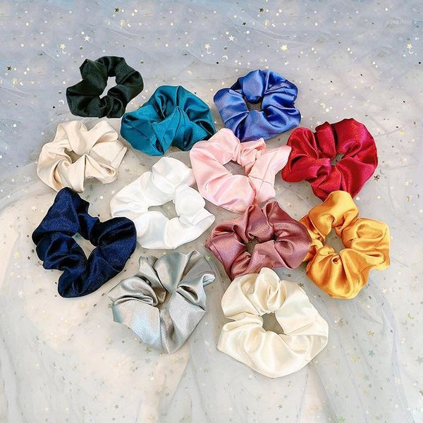 

hairlyah women solid hair band silk elastic ponytail scrunchie holder rope headdrss accessories fashion hairband1