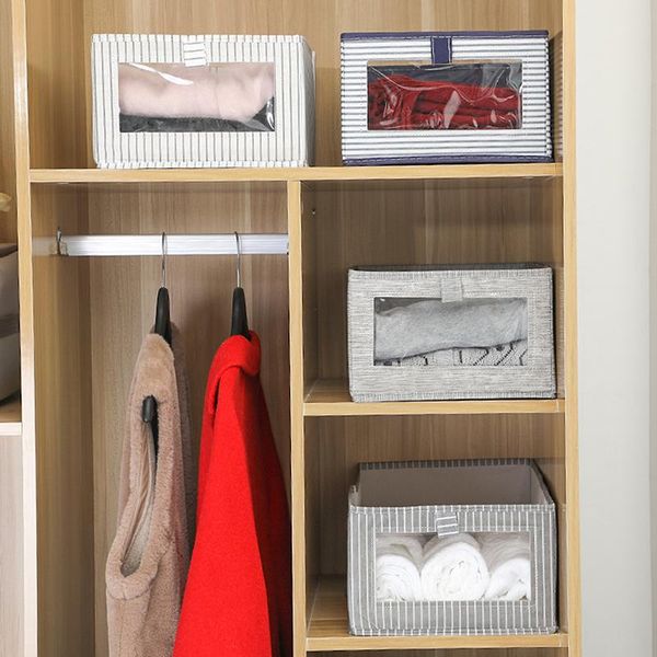 

storage drawers foldable underwear box household non woven clothing space-saving wardrobe drawer finishing container