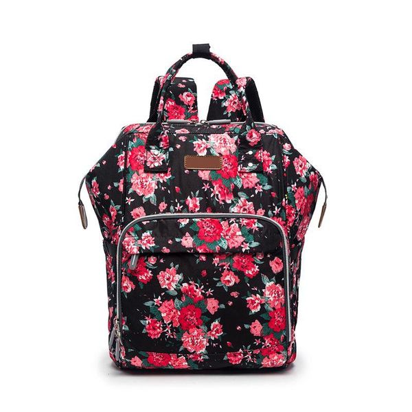 

backpack floral diaper for mom large capacity maternity baby bag multi function organizer with stroller straps
