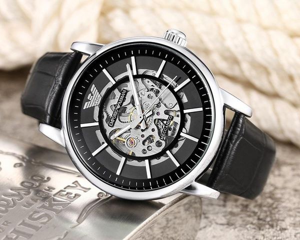 

wristwatches foreign trade net quick sell fashion trend fully automatic mechanical men's watch, Slivery;brown