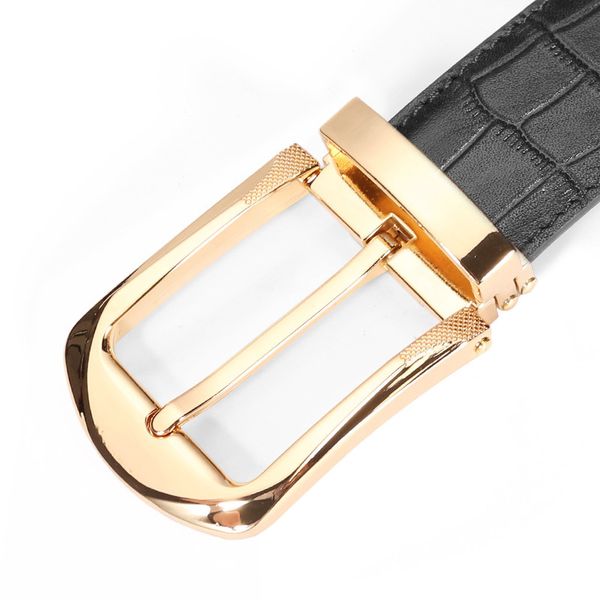 

belt, leisure head, leather, pin buckle men's formal belt, Black;brown