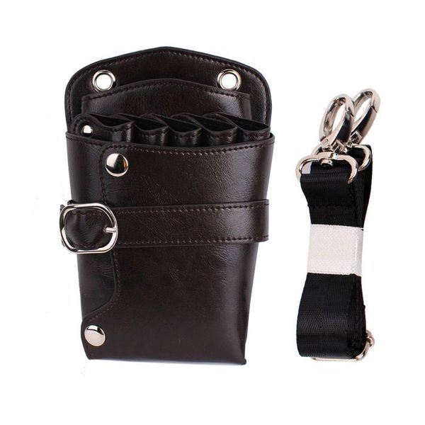 

professional barber leather salon scissors pouch bag waist pack hairdressing tool cosmetic bags & cases