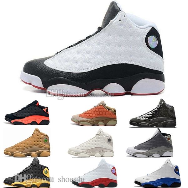 

13 13s cap and gown terracotta blush mens basketball shoes chicago cat black infrared flints bred men sport sneaker designer us5.5-13