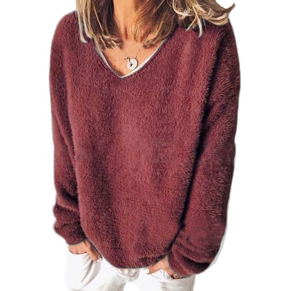 

women's sweaters oversize sweatshirt women fuzzy tunic pullovers casual fleece long sleeve v neck solid color loose fit clothing, White;black