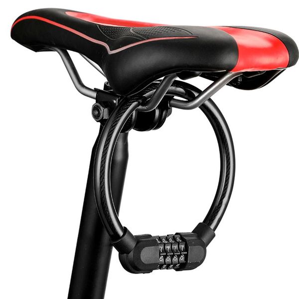 

bike locks digit bicycle chain lock anti-theft anti-cutting alloy steel motorcycle cycle cable code password cycling accessories
