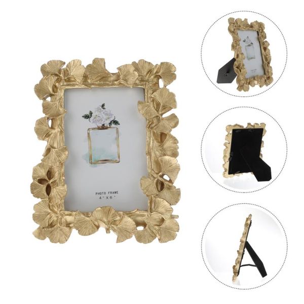 

retro po frame deskpicture creative gold gingko leaf holder frames