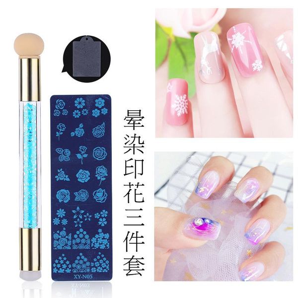 

nail art kits kit professional set acrylic sponge silicone double-tip pen printed steel plate pvc scraper gel polish decoration tool