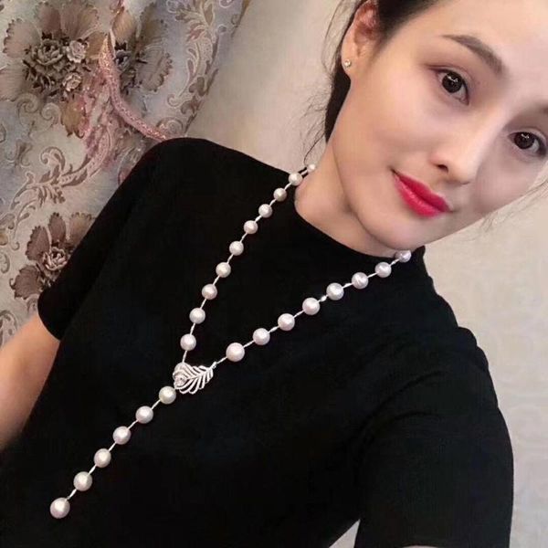 

chokers design handmade south sea white pearl necklace, Golden;silver