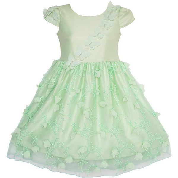 

girl's dresses flower girls dress butterfly party wedding 2021 summer princess girl clothes size 4-10 pageant sundress carnival, Red;yellow