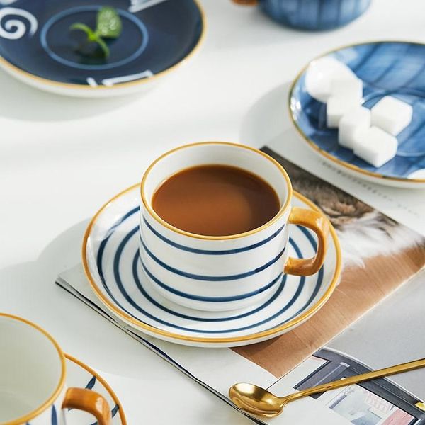 

cups & saucers japanese style coffee cup design nordic saucer set ceramic travel reusable tazas de ceramica kitchen utensil bj50bd